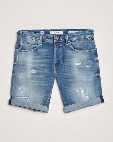 Herre | Jeansshorts | Replay | RBJ901 Stretch 5 Year Wash Denim Shorts Medium Blue
