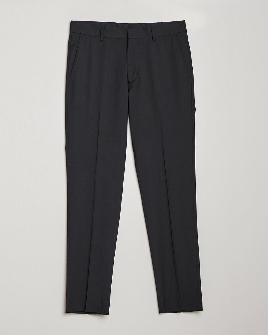 Herre | Dressbukser | Tiger of Sweden | Tenuta Wool Travel Suit Trousers Black