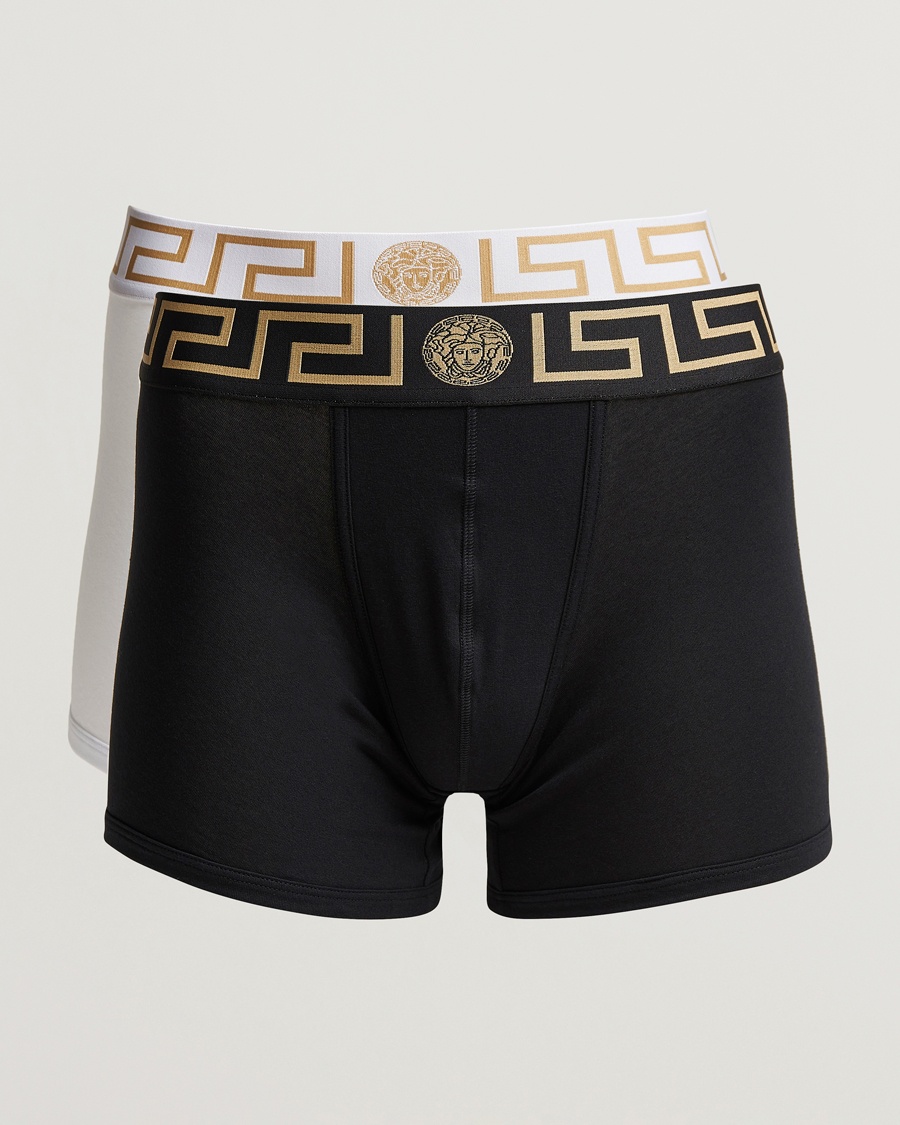 Herre | Versace | Versace | 2-Pack Greca Boxer Briefs Black/White