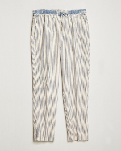 Herre |  | Etro | Hickory Stripe Casual Trousers Off White