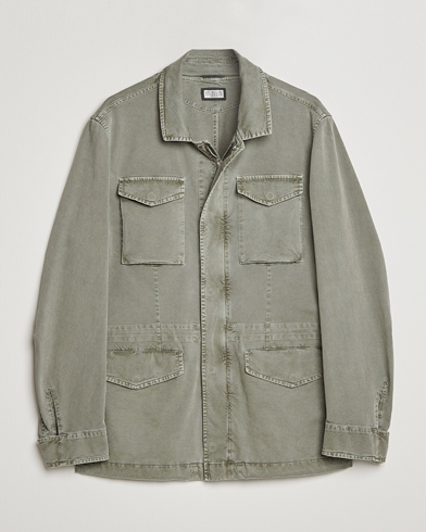 Herre | Dressede jakker | Brunello Cucinelli | Cotton Field Jacket Olive