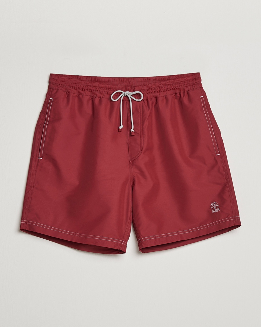 Herre | | Brunello Cucinelli | Nylon Swim Trunks Burgundy