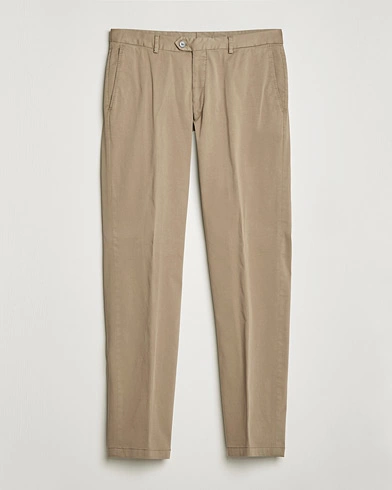 Herre | Chinos | Oscar Jacobson | Denz Cotton Trousers Beige