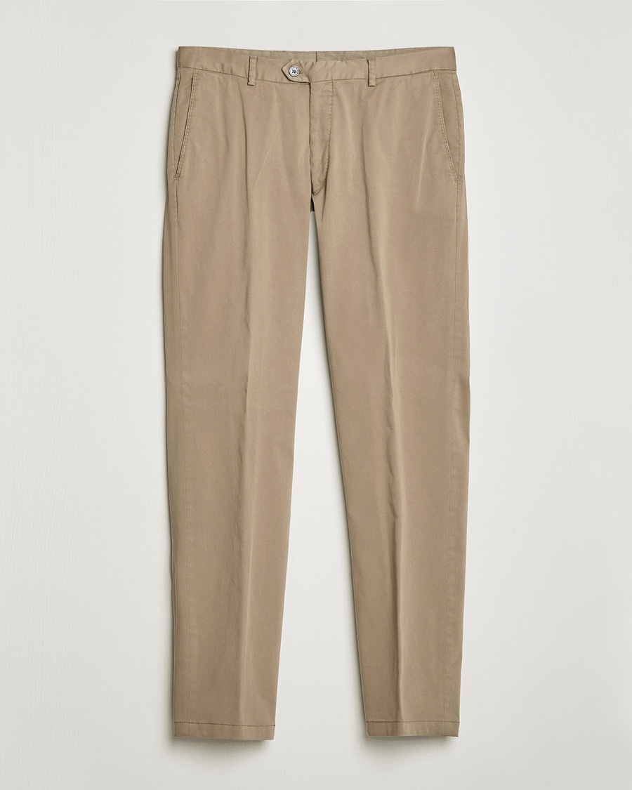 Herre | | Oscar Jacobson | Denz Cotton Trousers Beige
