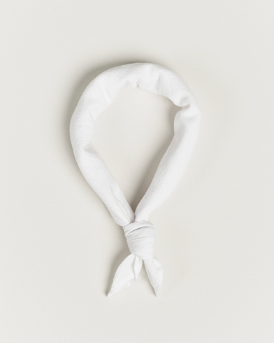 Herre | Lommetørklær | Oscar Jacobson | Cotton Structure Bandana White