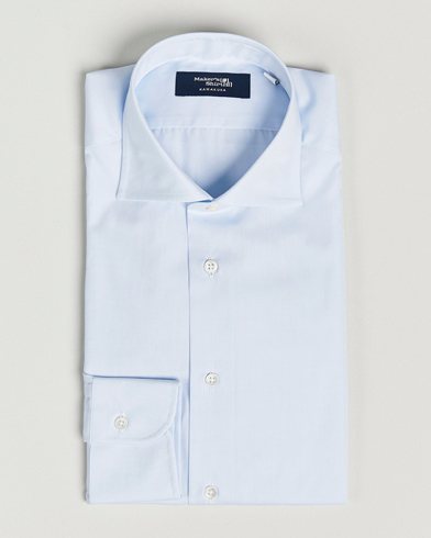 Herre |  | Kamakura Shirts | Slim Fit Broadcloth Shirt Light Blue