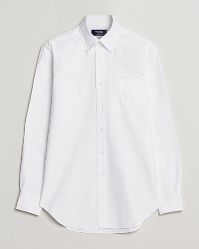 Herre | Casual | Kamakura Shirts | Slim Fit Oxford BD Shirt White