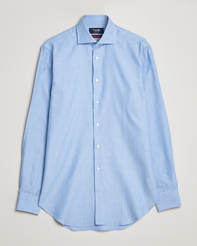 Herre | Kamakura Shirts | Kamakura Shirts | Slim Fit Cashmere Blend Shirt Light Blue