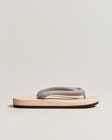 Herre |  | Beams Japan | Wooden Geta Sandals Light Grey