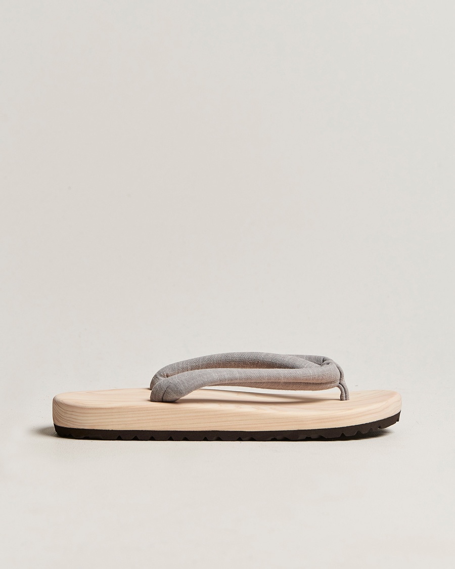 Herre | Sandaler og tøfler | Beams Japan | Wooden Geta Sandals Light Grey