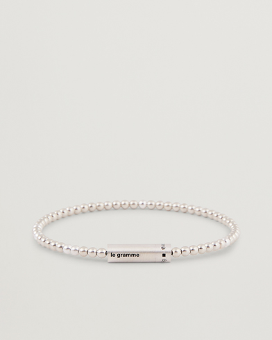Herre | Contemporary Creators | LE GRAMME | Beads Bracelet Brushed Sterling Silver 11g
