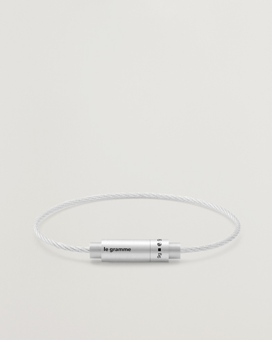 Herre | LE GRAMME | LE GRAMME | Triptych Cable Bracelet Brushed Sterling Silver 9g