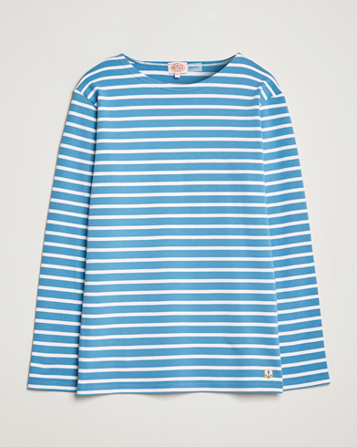 Herre | Langermede t-shirts | Armor-lux | Houat Héritage Stripe Longsleeve T-shirt Blue/Blanc