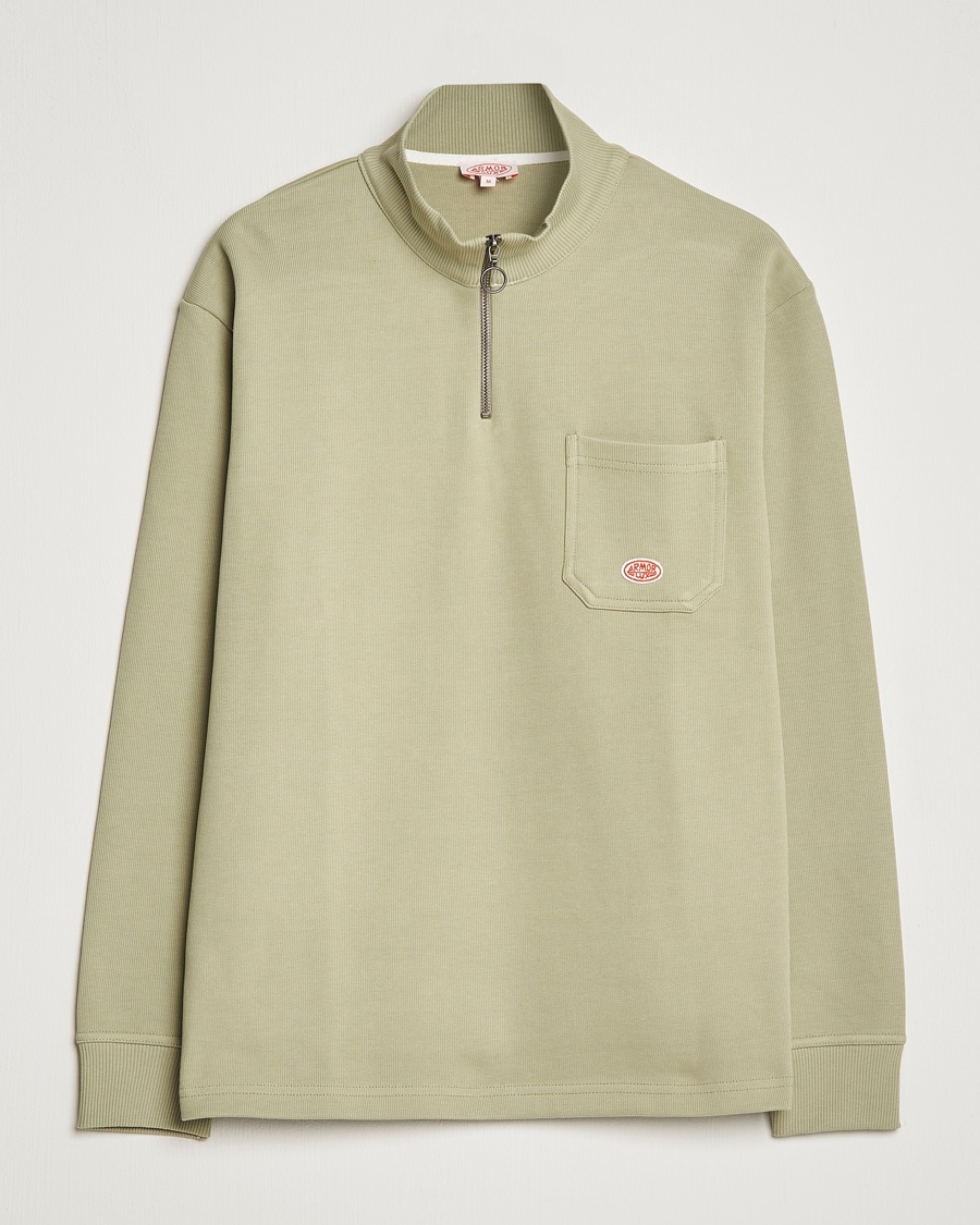 Herre | | Armor-lux | Camionneur Cotton Half Zip Sweater Argile