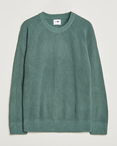 Herre | Gensere | NN07 | Jacobo Cotton Knitted Sweater Forest Mint