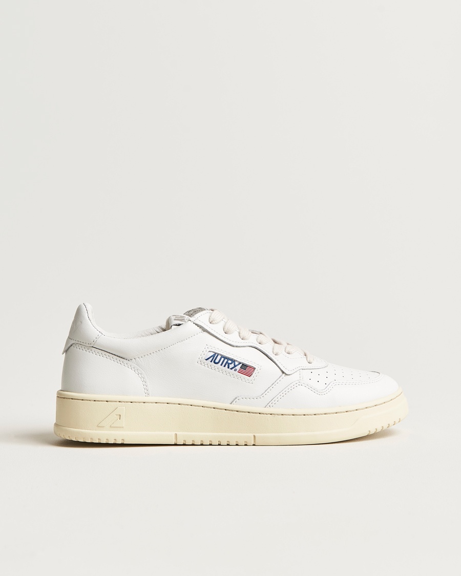 Herre | Hvite sneakers | Autry | Medalist Low Super Soft Goat Leather Sneaker White