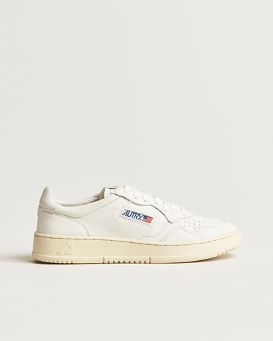 Herre |  | Autry | Medalist Low Goat Leather Sneaker White