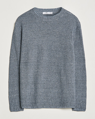 Herre |  | Inis Meáin | Moss Stiched Linen Crew Neck Greyish