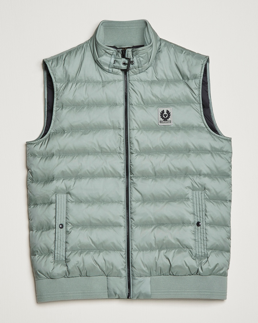 Herre | | Belstaff | Circuit Padded Gilet Steel Green