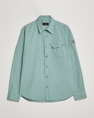Herre |  | Belstaff | Pitch Cotton Pocket Shirt Steel Green