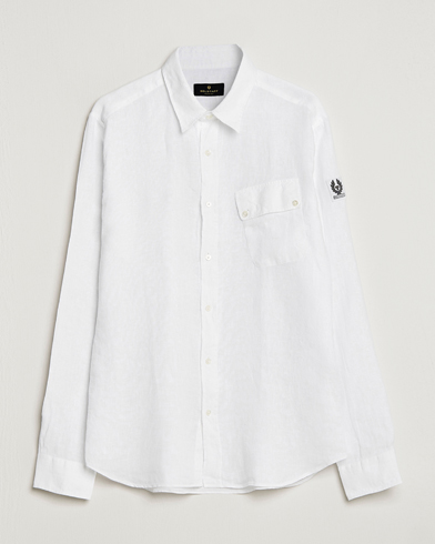 Herre |  | Belstaff | Pitch Linen Pocket Shirt White