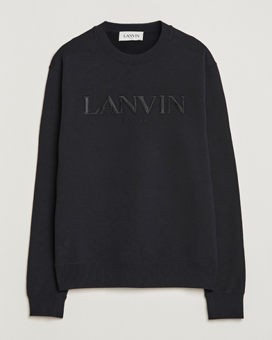 Herre | Luxury Brands | Lanvin | Logo Embroidered Sweatshirt Black