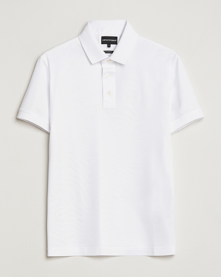 Herre | | Emporio Armani | Cotton Tencel Polo White