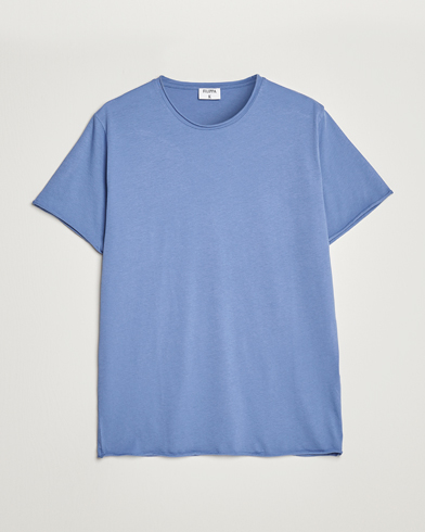 Herre | Kortermede t-shirts | Filippa K | Roll Neck Crew Neck Tee Coral Blue
