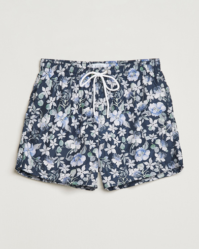 Herre |  | Eton | Floral Swim Shorts Navy Blue