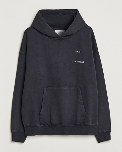 Herre |  | FRAME | Faded Washed Coton Hoodie Black