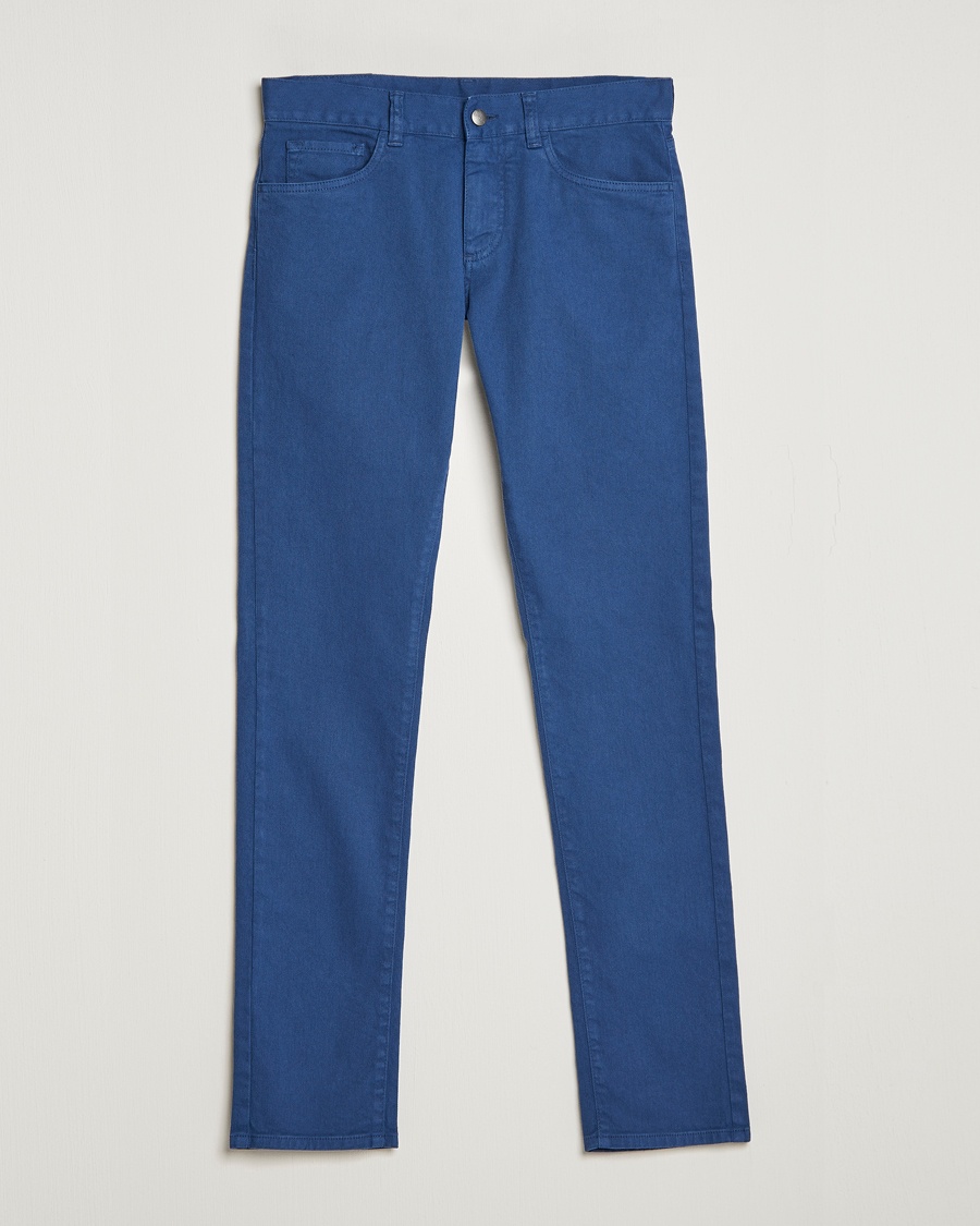 Herre | | Canali | Slim Fit 5-Pocket Pants Dark Blue