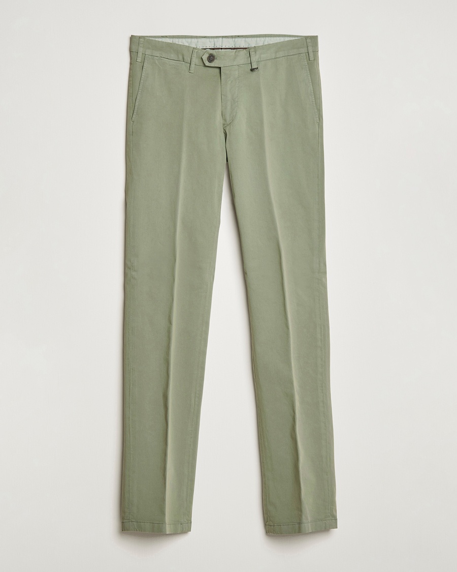 Herre | Canali | Canali | Cotton Stretch Chinos Sage
