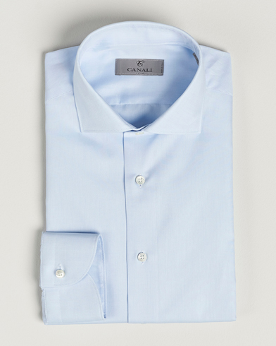 Herre | Formelle | Canali | Slim Fit Cotton Shirt Light Blue