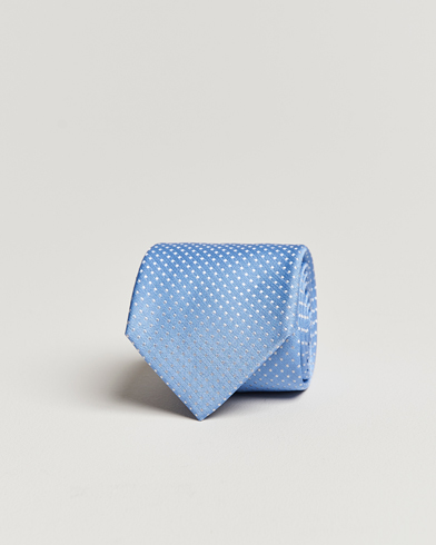 Herre |  | Canali | Micro Dot Silk Tie Light Blue