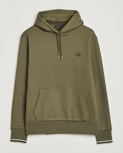 Herre | Fred Perry | Fred Perry | Tipped Hooded Sweatshirt Unifrom Green