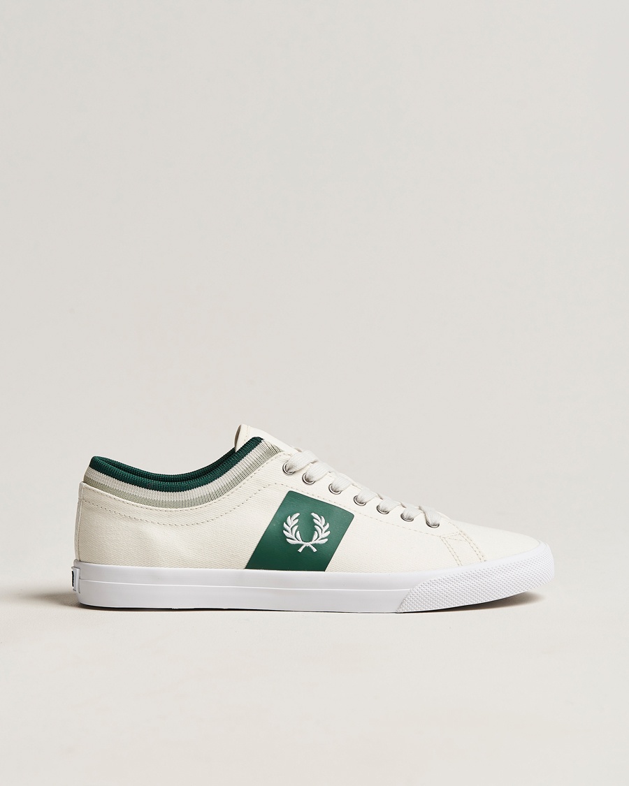 Herre | | Fred Perry | Underspin Tipped Cuff Twill Sneaker Porcelain