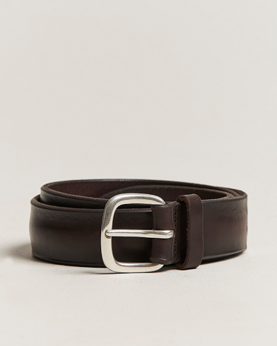 Herre |  | Orciani | Vachetta Soft Leather Belt 3,5 cm Dark Brown