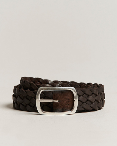 Herre |  | Orciani | Double Sided Suede Belt  Dark Brown