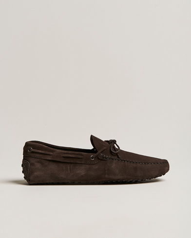 Herre | Tod's | Tod's | Laccetto Gommino Carshoe Dark Brown Suede