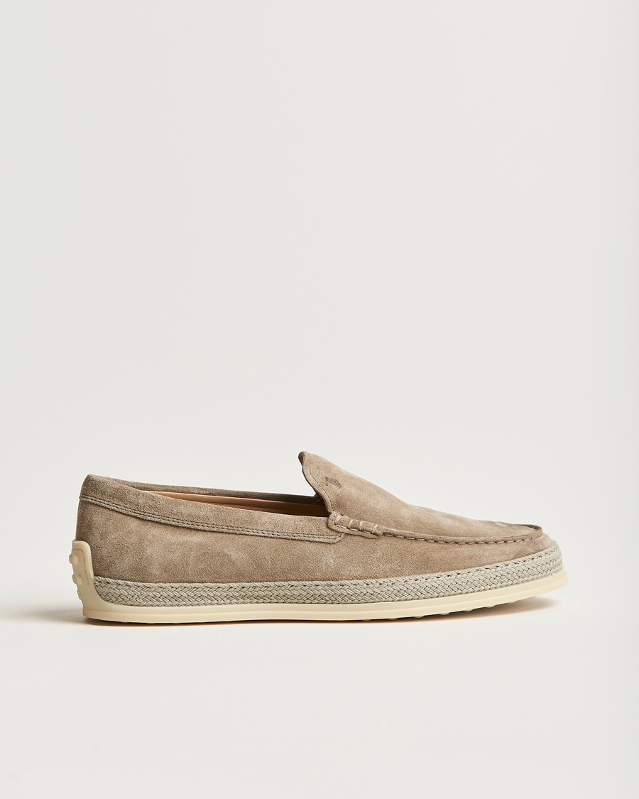 Herre | | Tod's | Raffia Loafers Taupe Suede