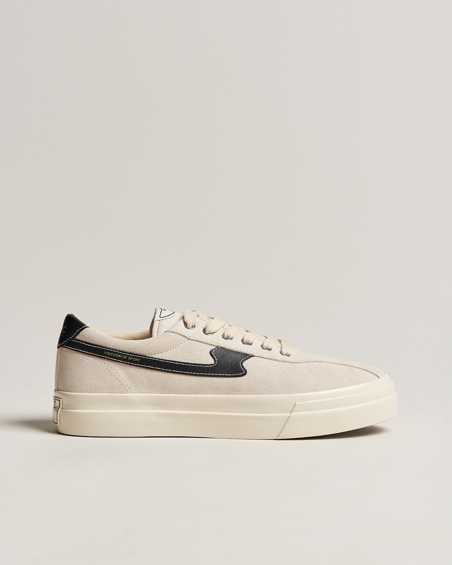 Herre | | Stepney Workers Club | Dellow S-Strike Suede Sneaker Ecru/Black