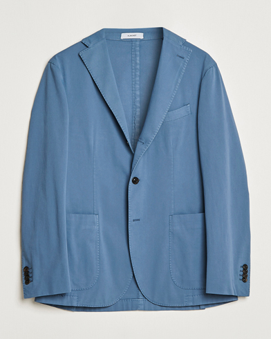 Herre | Bomullsblazer | Boglioli | K Jacket Cotton Stretch Blazer Dusty Blue