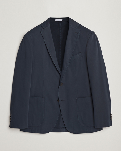 Herre | Bomullsblazer | Boglioli | K Jacket Cotton Stretch Blazer Navy
