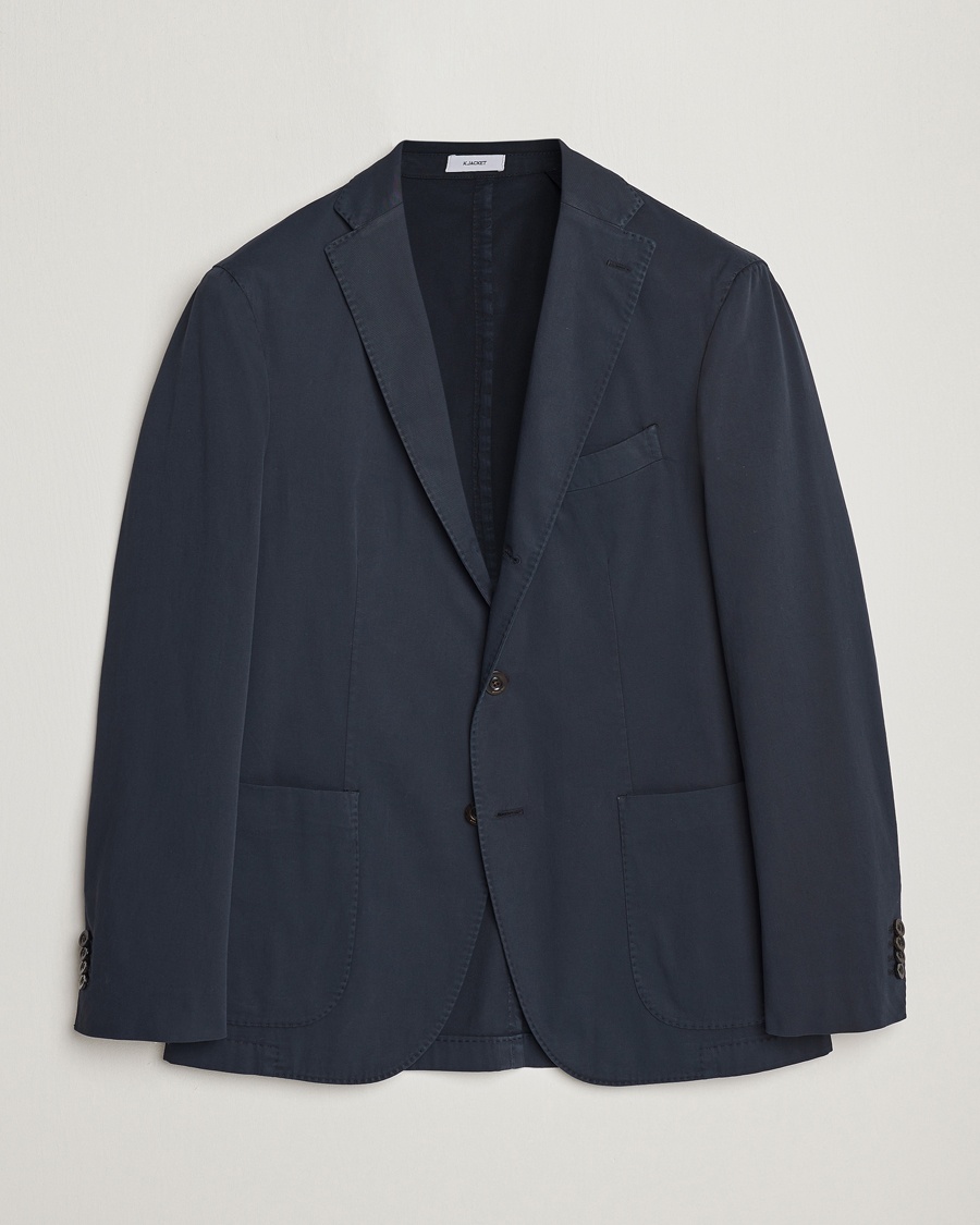 Herre | Boglioli | Boglioli | K Jacket Cotton Stretch Blazer Navy