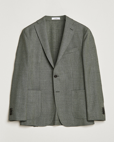 Herre | Ullblazer | Boglioli | K Jacket Wool Hopsack Blazer Sage Green