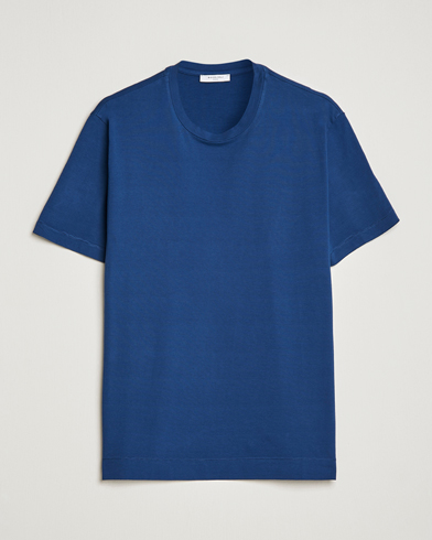 Herre | Kortermede t-shirts | Boglioli | Short Sleeve T-Shirt Washed Navy