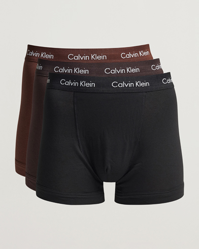 Herre | Briefs | Calvin Klein | Cotton Stretch Trunk 3-Pack Black/Umber/Woodland