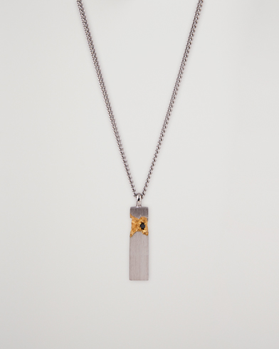 Herre |  | Tom Wood | Mined Cube Pendant Necklace Silver/Black