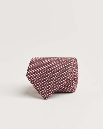 Herre | Assesoarer | Zegna | Geometrical Print Silk Tie Red