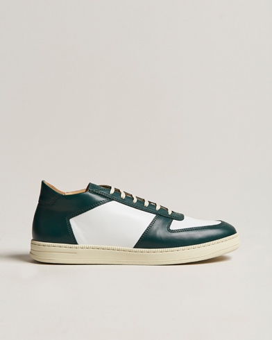 Herre | Sko | C.QP | Cingo Leather Sneaker White/Bottle Green